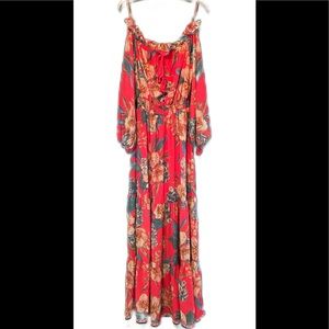 Boutique Floral off the shoulder maxi dress
